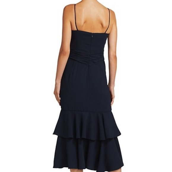 Monique Lhuillier Tiered Ruffle Cocktail Dress - Picture 2 of 13